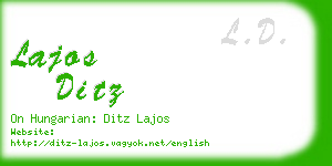 lajos ditz business card